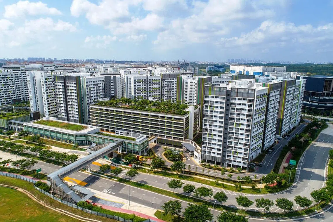 位于淡滨尼的Tampines GreenView。（Ho Lee Construction）
