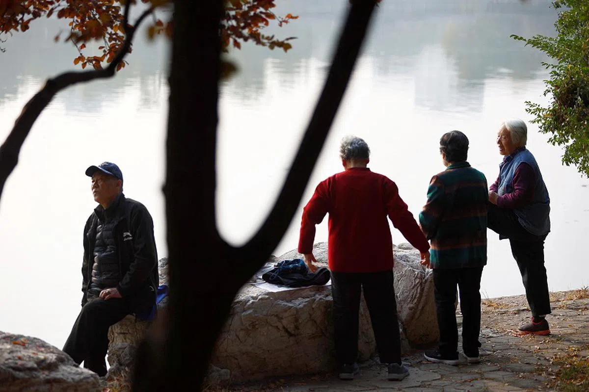 去年，中国约七分之一的人口年满60岁。（路透社）