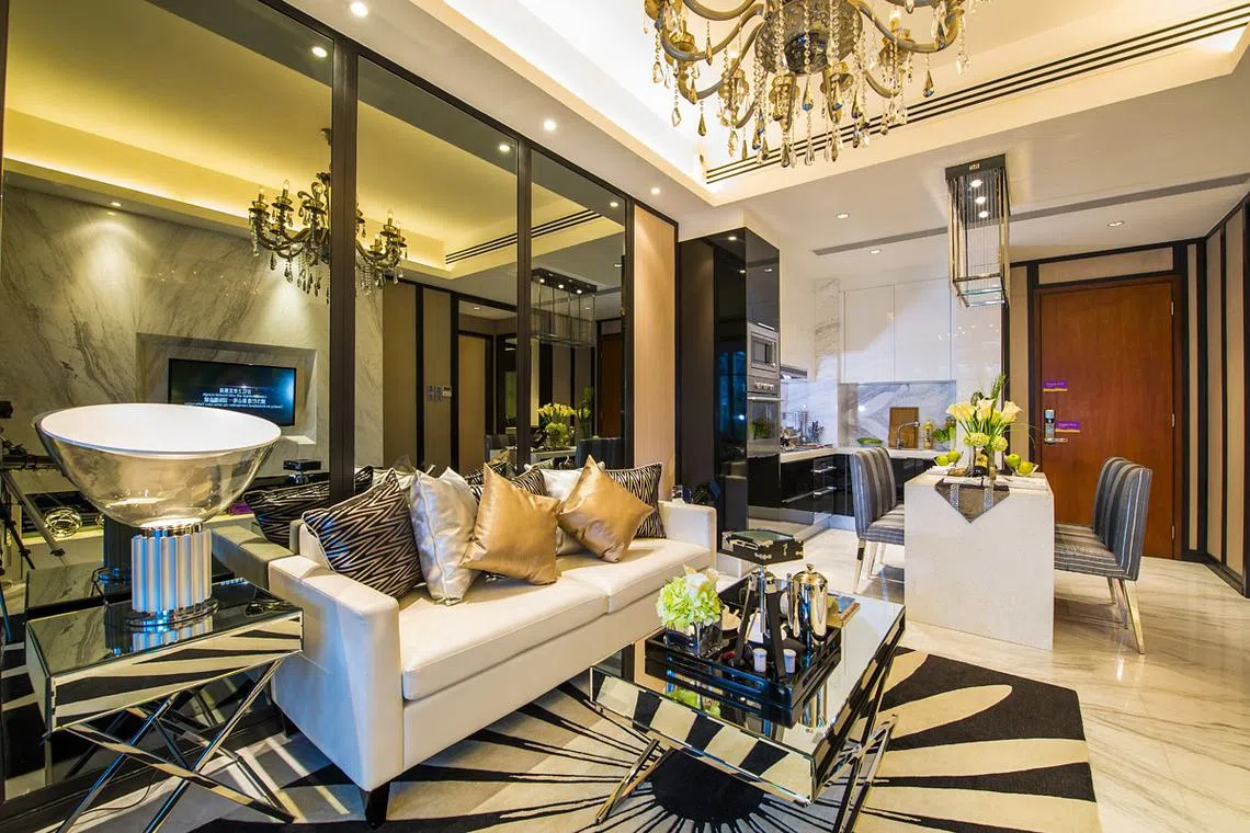 碧桂园金海湾公寓室内蓝图。（联合晚报）