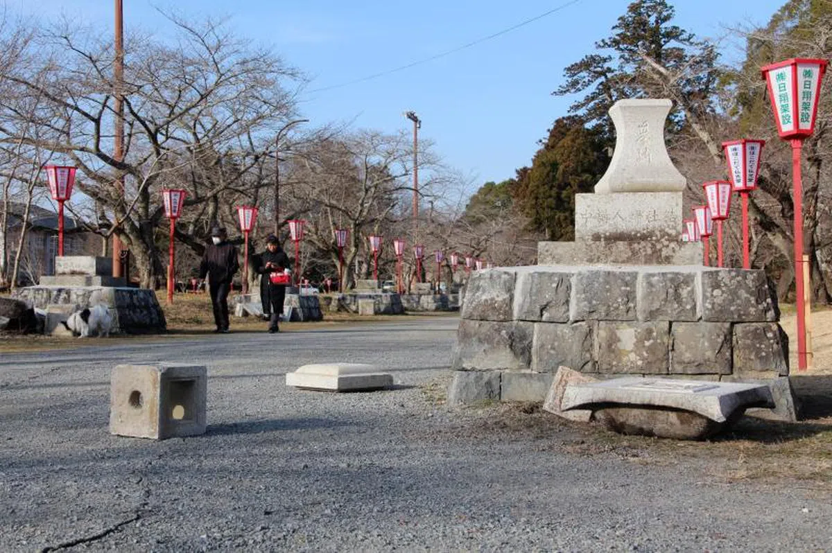 相马市的“相马中村神社”。（欧新社）