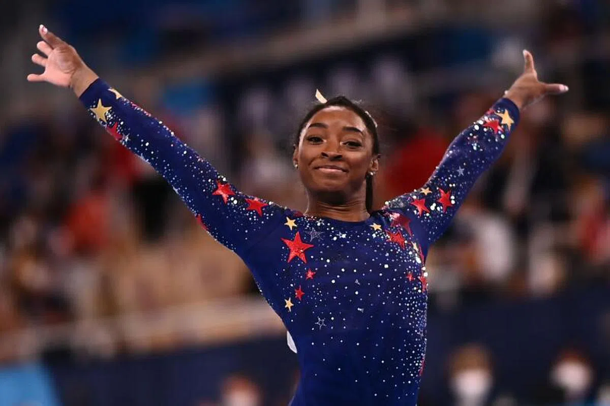  美国体操女皇西蒙妮·拜尔斯（Simone Biles）。（法新社） 