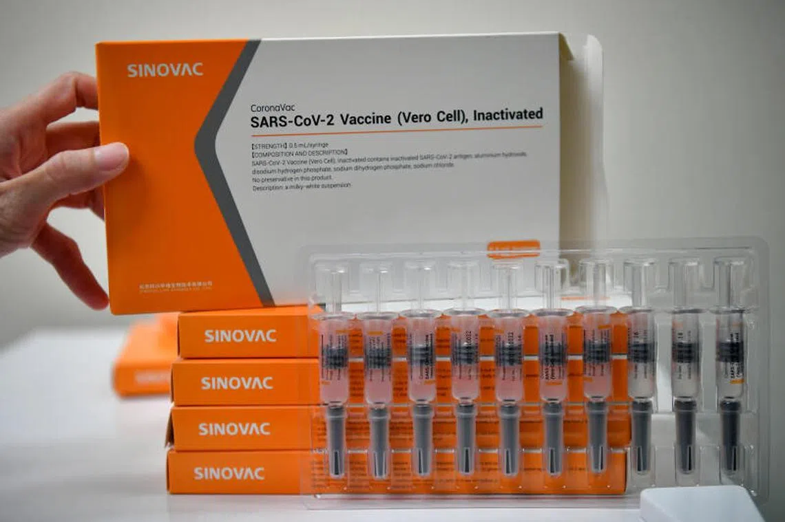 科兴疫苗。（海峡时报）