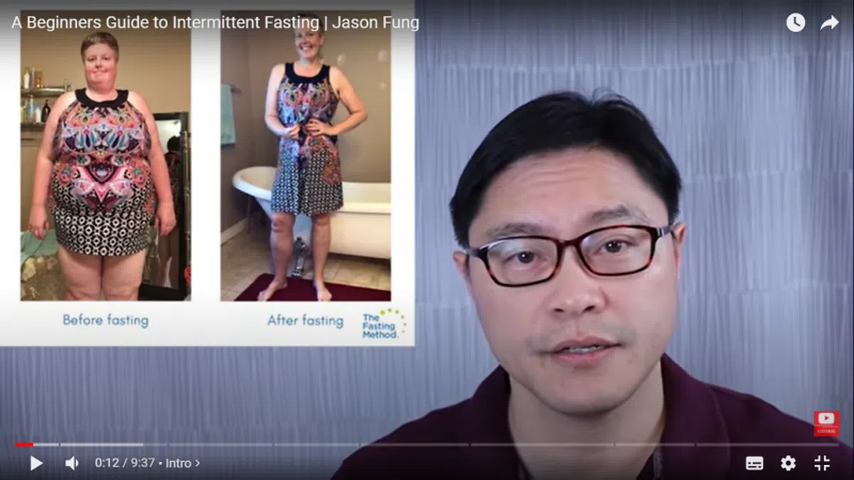  Jason Fung以事例来解释间歇性断食的理论。（Jason Fung Youtube） 