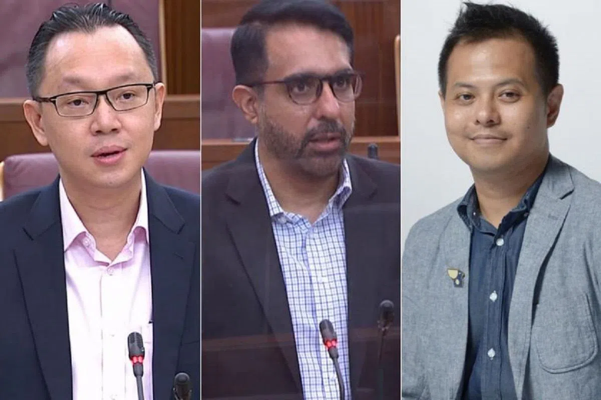  陈有明（左）看到毕丹星（中）力挺亚菲言（右），写了一篇文章批评毕丹星支持错人，因为亚菲言并非“爱我们的批评者”。（海峡时报） 