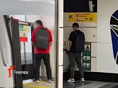 53岁的苏福汉被指于1月8日中午12时30分，在东西线丹那美拉地铁站的月台小便。中国籍男子李国锐（译音，41岁）则被人拍到1月10日在欧南园地铁站朝电梯扶手撒尿，令人惊讶的是，他选的地点，一抬头就有一个监测摄像头。（Tiagong脸书截图 / 视频截图）