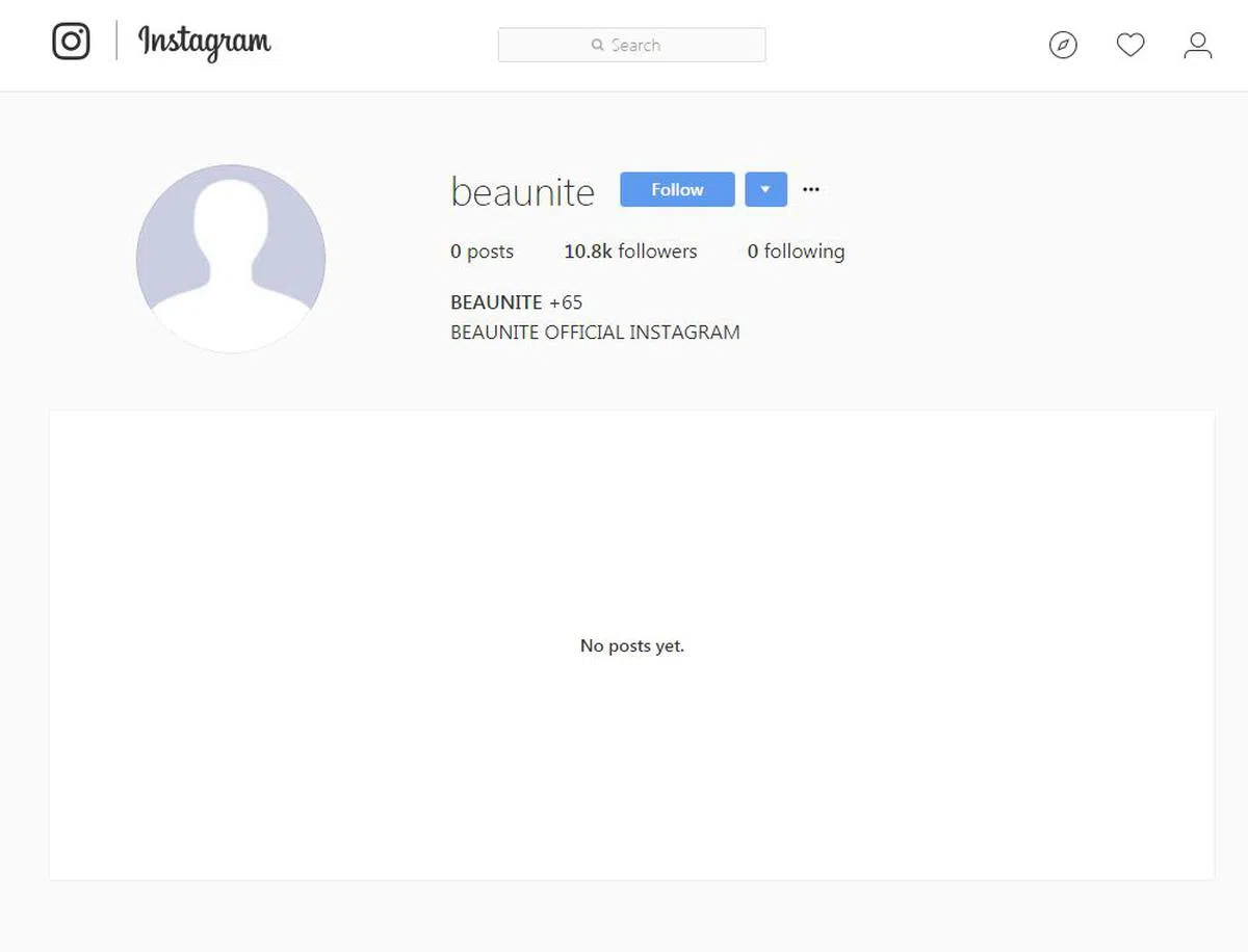  （BEAUNITE的Instagram页面截图） 