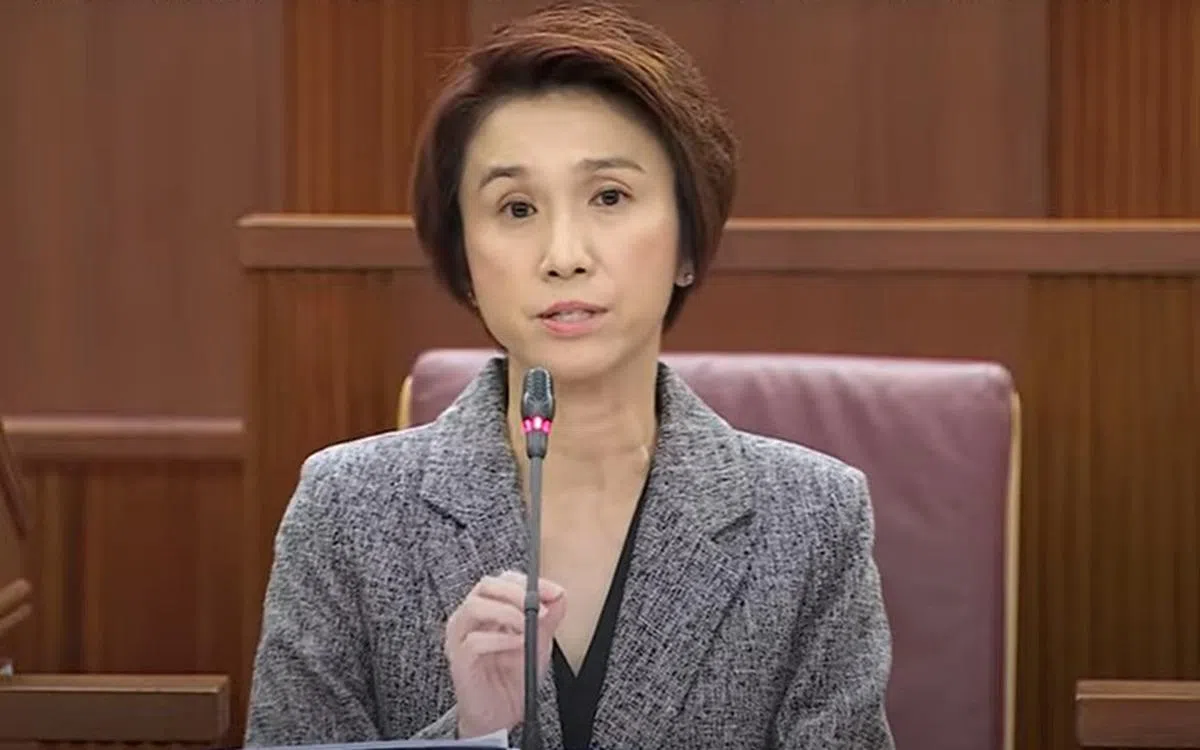 贸工部兼文化、社区及青年部政务部长刘燕玲。（通讯及新闻部国会直播视频截图）