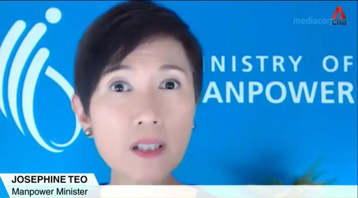  人力部长杨莉明。（视频截图） 
