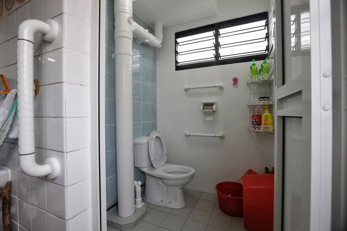 屋主可以通过乐龄易计划申请津贴，安装扶手等装置，让年长者在住家活动时更安全。（海峡时报）