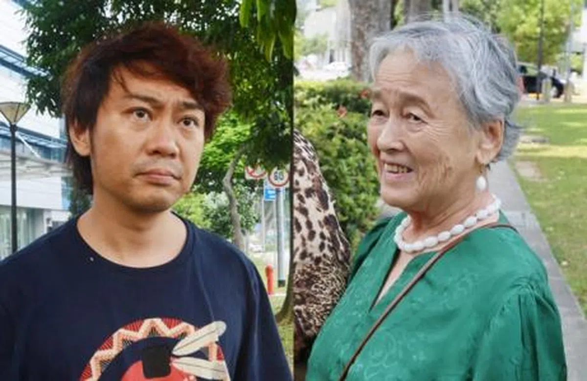  杨寅（左）企图霸占老妇钟庆春的财产。（联合晚报） 