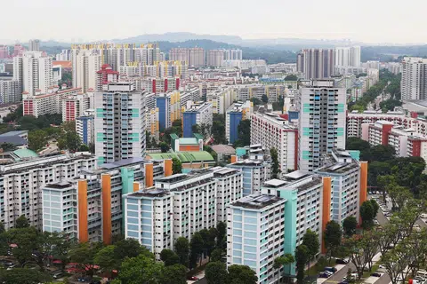 新加坡有81%居民人口都住在政府组屋。（联合早报）