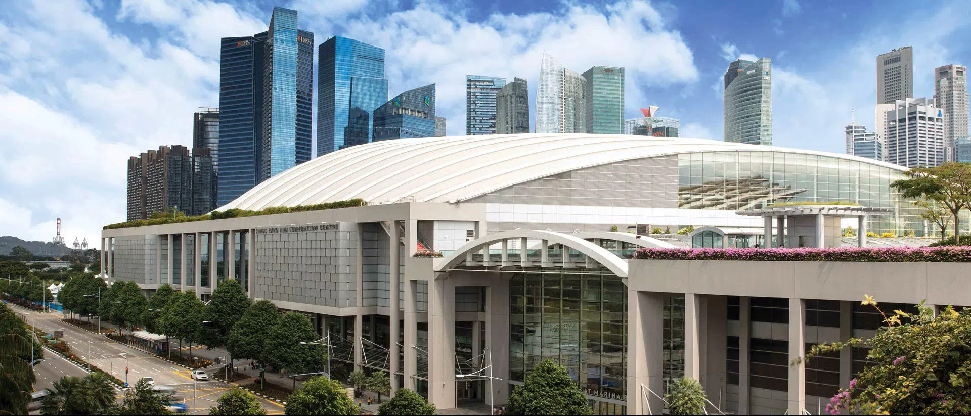 滨海湾金沙会议展览中心外观。