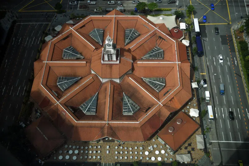 从高处俯瞰老巴刹。