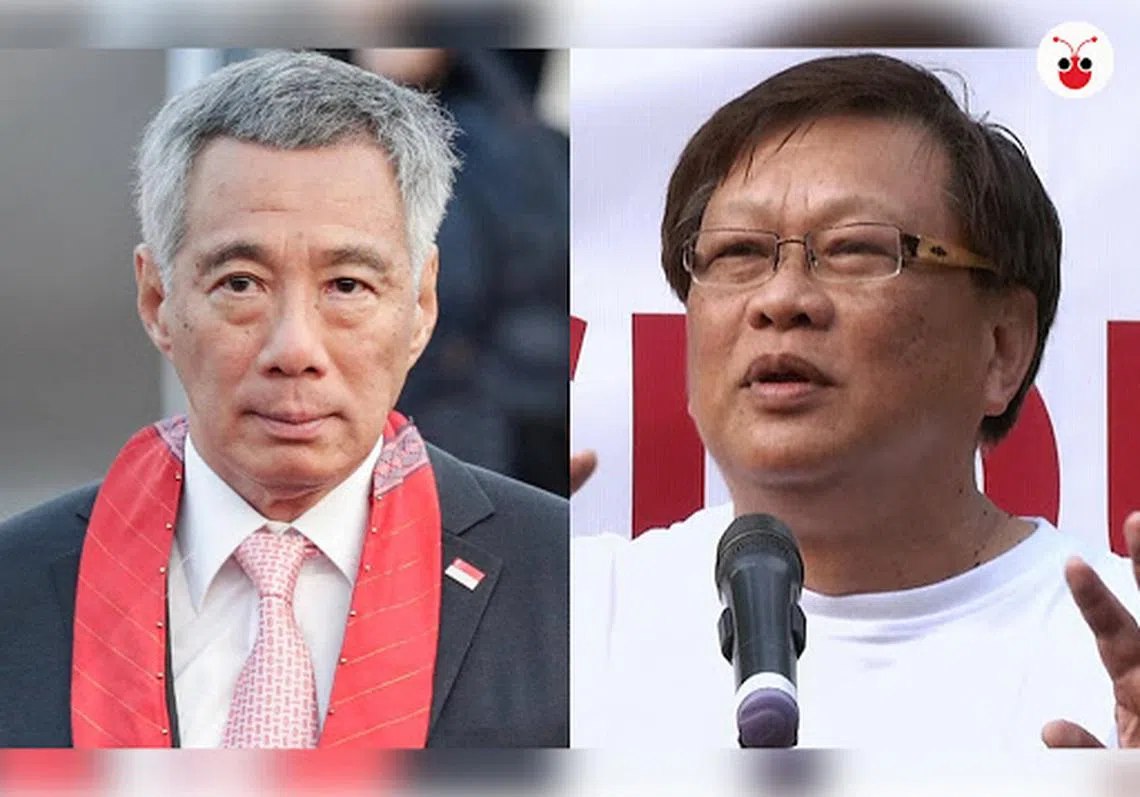 梁实轩（右）。（曾庆祥制图）