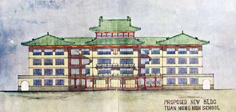 端蒙中学（Tuan Mong High School）的前身是端蒙学堂，在1906年10月1日正式创立。端蒙中学当年的发展图。（消失的华校系列）