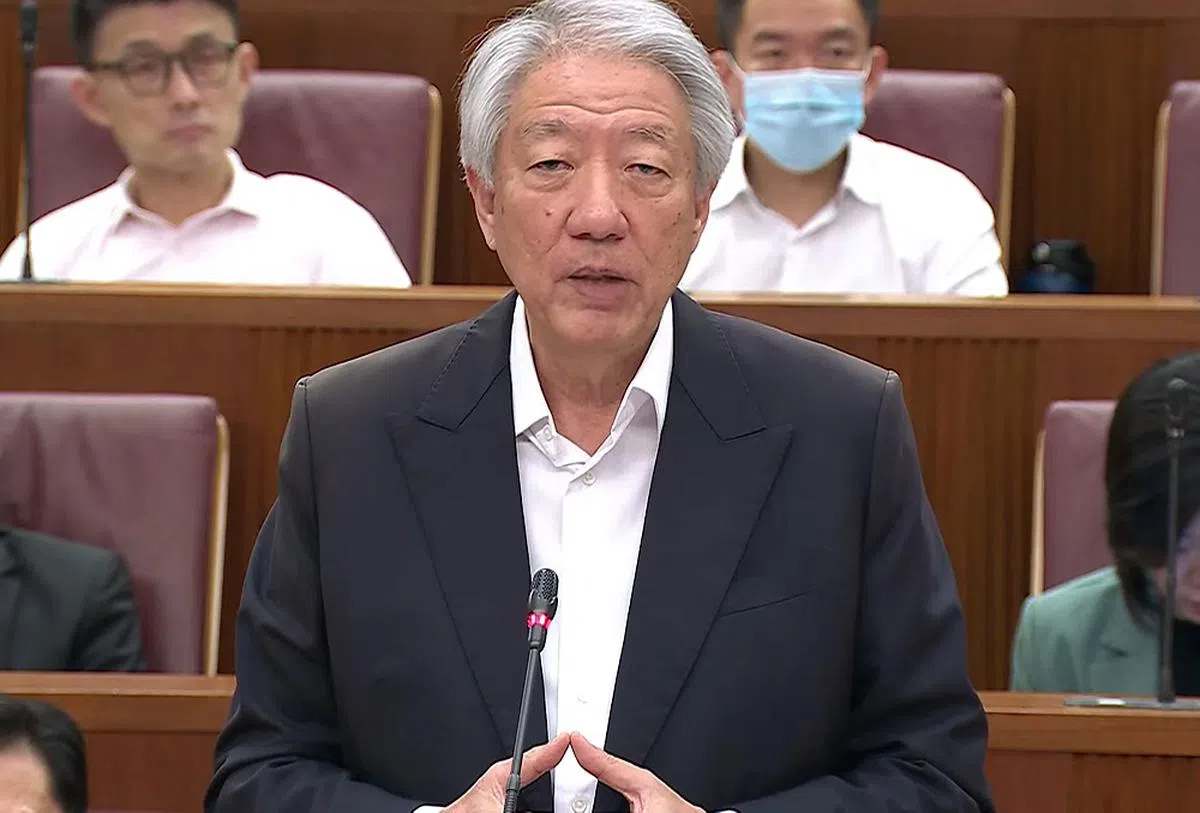 国务资政兼国家安全统筹部长张志贤。（国会直播视频截图）