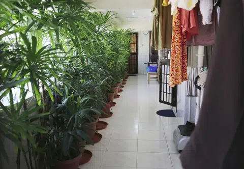 哈莉玛家买下的走廊私人空间。（联合早报）