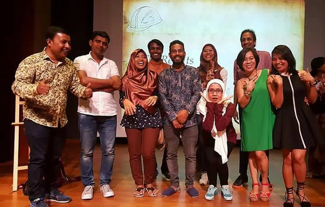 2017年客工诗歌创作比赛现场。（Migrant Worker Poetry Competition SG面簿）