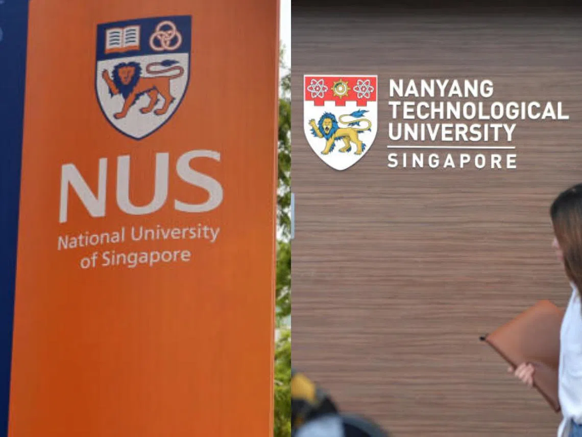 新加坡国立大学和南洋理工大学。（红蚂蚁制图) 