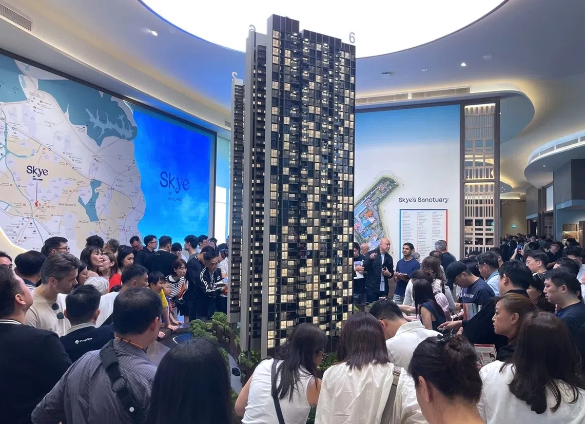 Skye at Holland私宅项目9月26日下午4时起开放让公众预览，截至28日下午5时，共吸引超过8000人前往参观。 