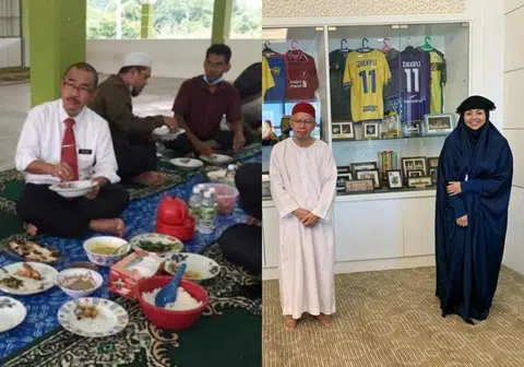 努鲁希达雅（右）将自己与祖基菲里（中）以及丈夫的合照上载到社交平台。（努鲁希达雅Instagram）