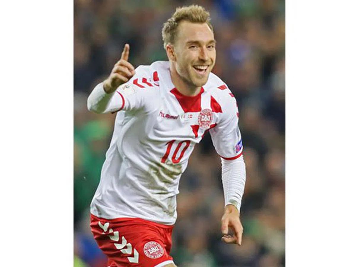   丹麦大功臣埃里克森。（法新社） 