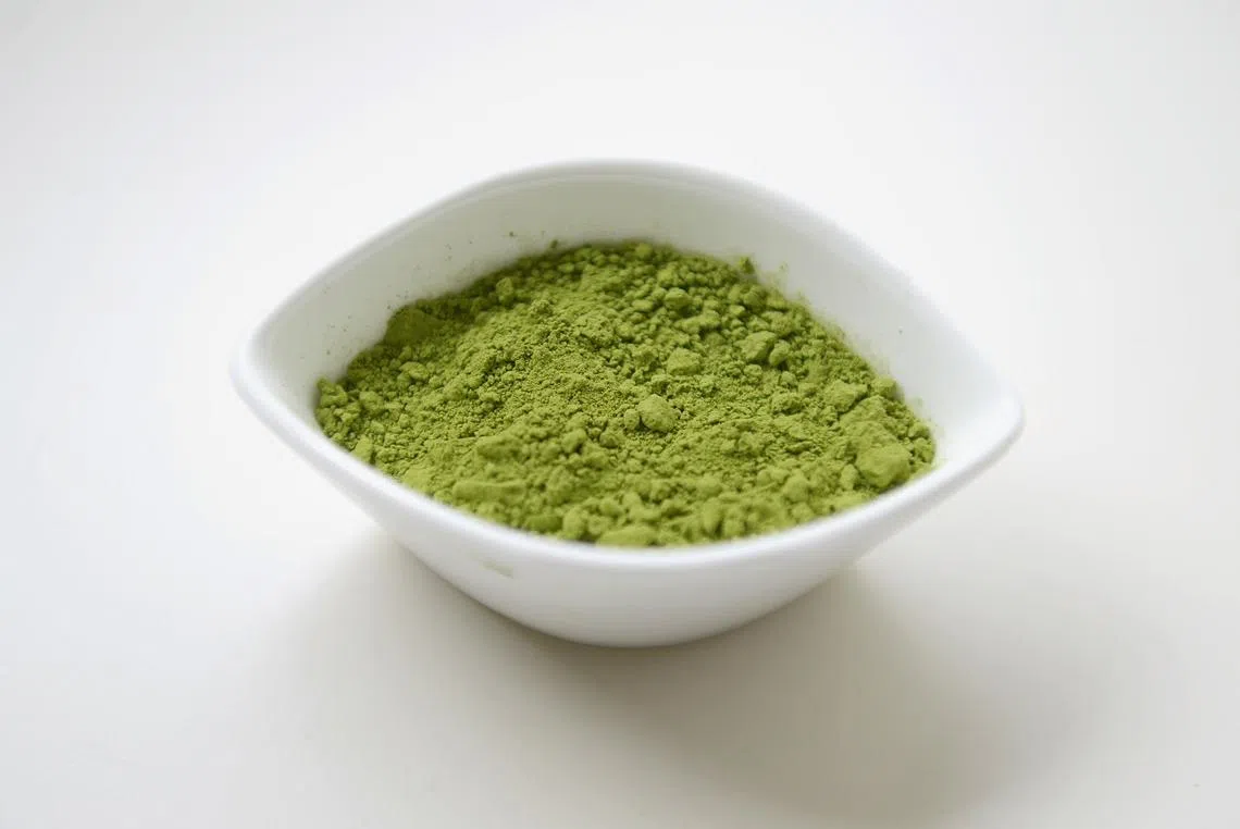 抹茶粉。（海峡时报）