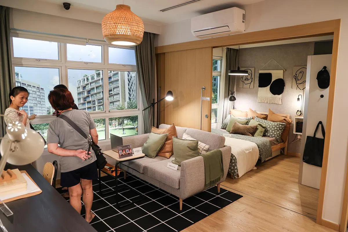 两房式灵活单位受年长者和单身者热捧。（联合早报）