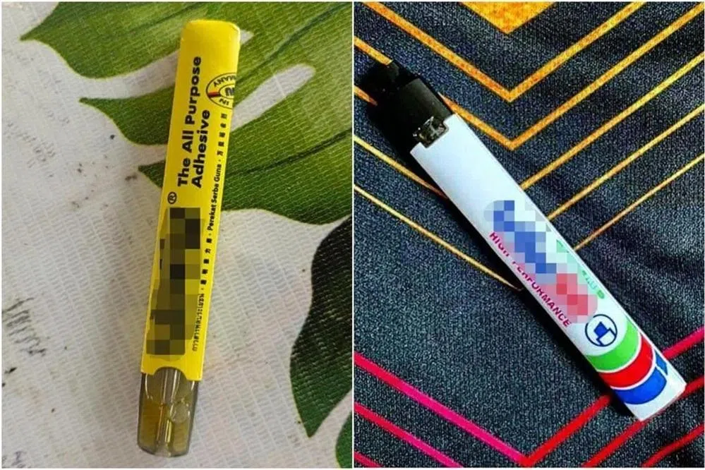 伪装成知名品牌马克笔、荧光笔或胶水等文具的电子烟。