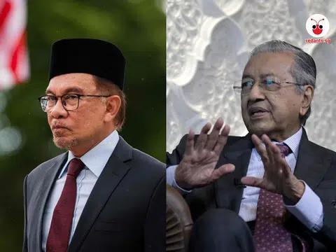 马来西亚首相安华与前马国首相马哈迪。（红蚂蚁制图）