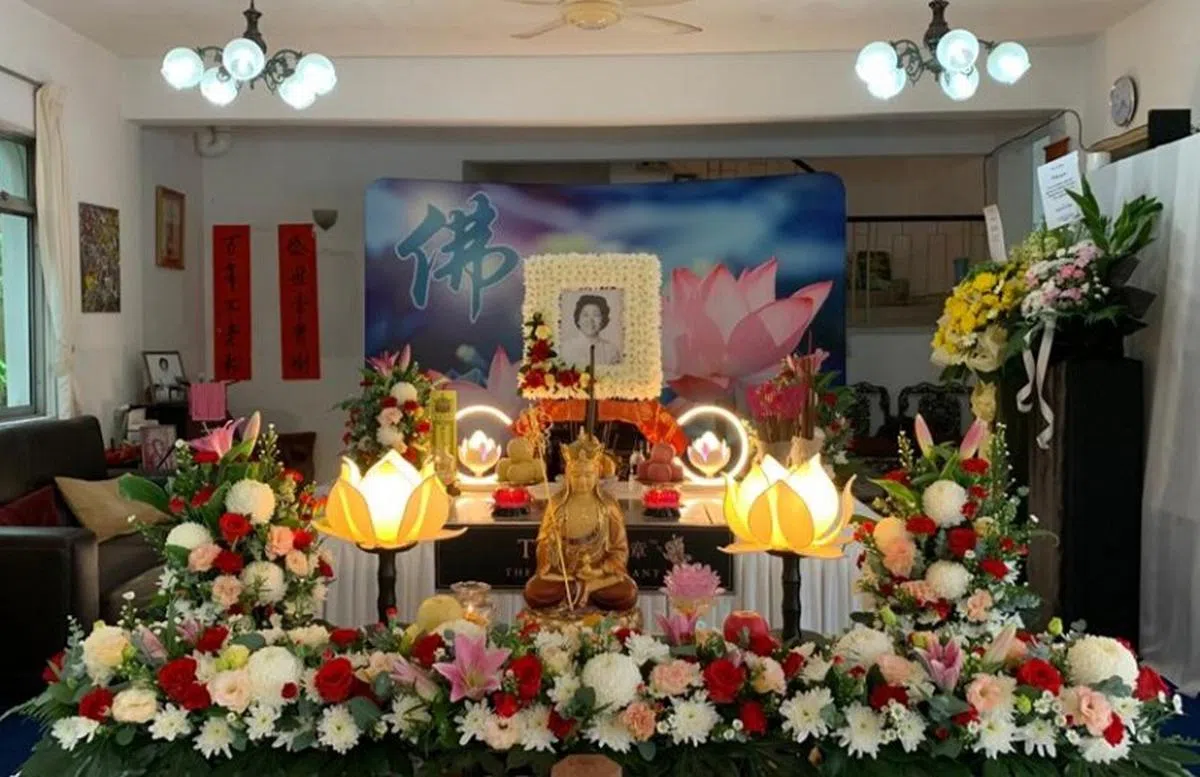 邬惠贞的治丧处。（红蚂蚁摄）