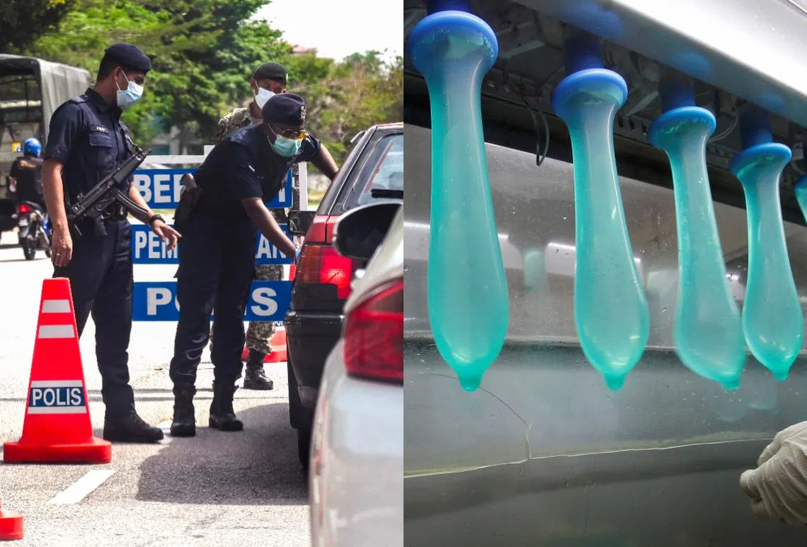 全球保险套供应短缺和马国的防疫措施息息相关。（李国豪制图）