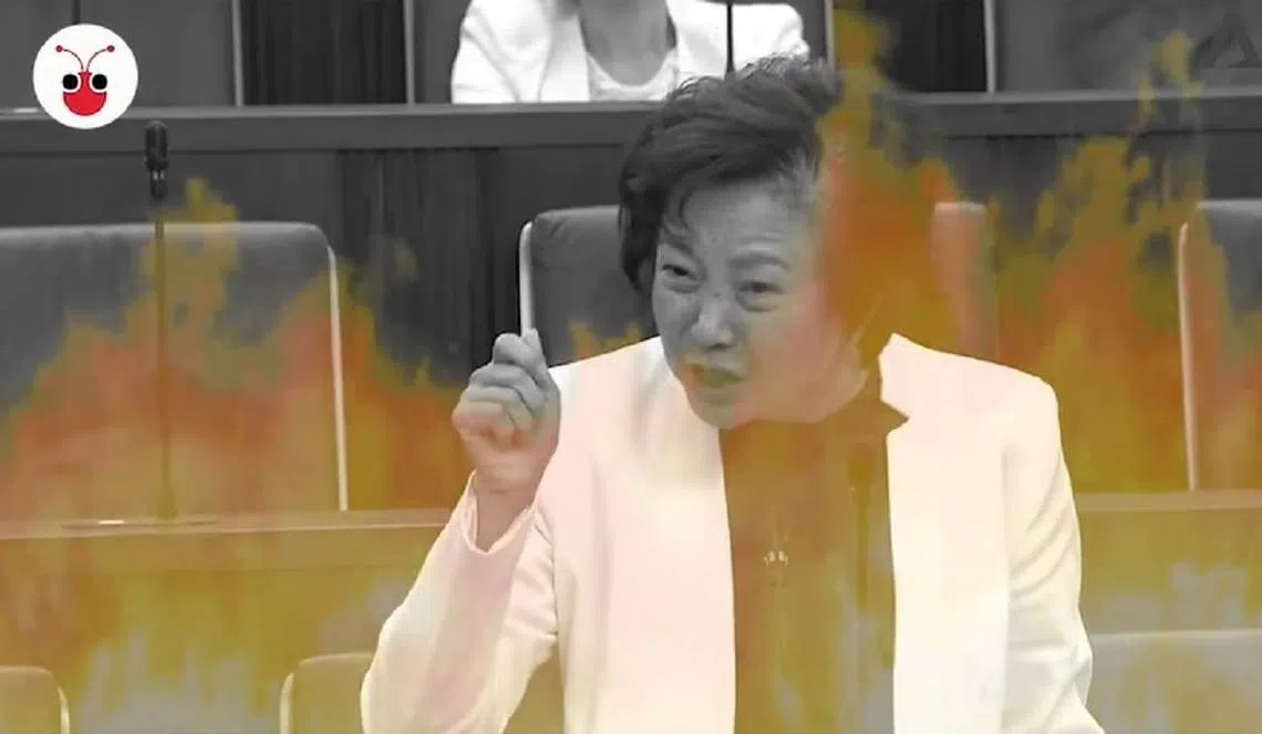 李美花选择“我不入地狱，谁入地狱？”，结果真的入了“地狱”。（红蚂蚁视频截图）