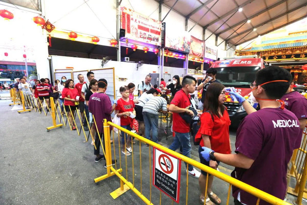  洛阳大伯公庙的集会只有半数人出席。（联合晚报） 