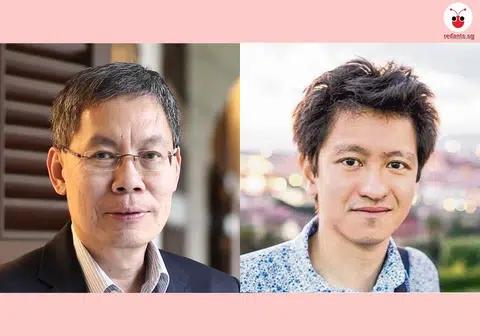 新加坡驻美国大使吕德耀（左）与建国总理李光耀孙子李绳武（右）。（红蚂蚁制图）