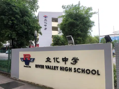 位于文礼区的立化中学。（路透社）