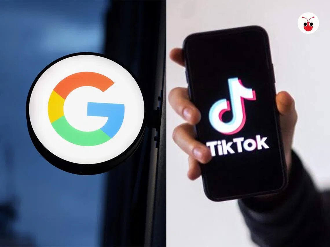 TikTok超越Google，成为2021年全球访问量最大网站。（红蚂蚁制图）