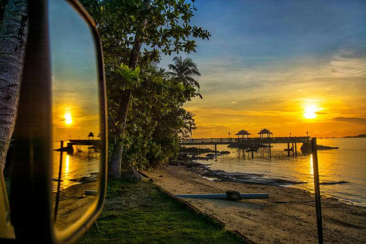  乌敏岛的日落。（互联网） 