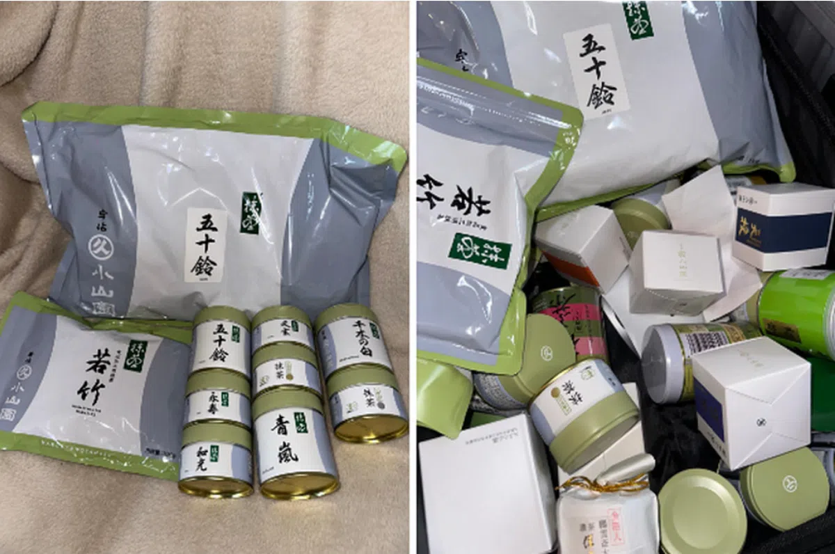 30罐抹茶。（Jillyn Lee提供给海峡时报）