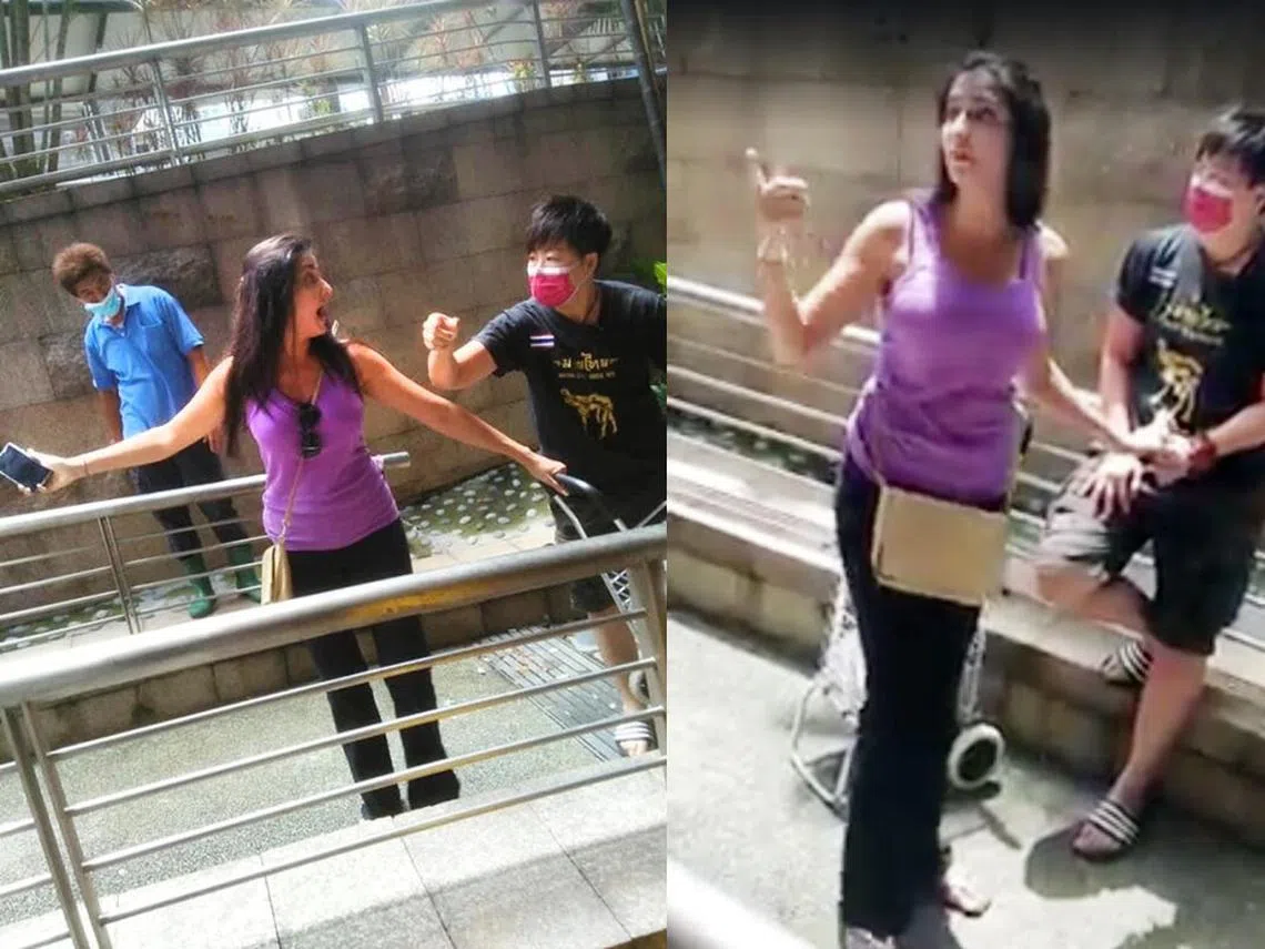 40岁的“主权嫂”因拒接戴口罩在顺福小贩中心与众人起争执，当大家叫她戴上口罩时，她神回了一句：“我是主权（sovereign），我不是个人（person），是我们人民（we the people）。”（红蚂蚁制图）