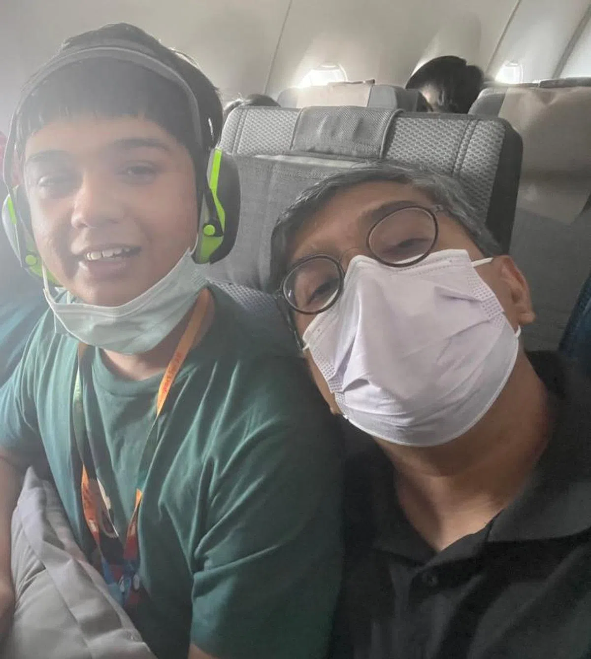 Raouf和爸爸Majeed。（Majeed Khader脸书）