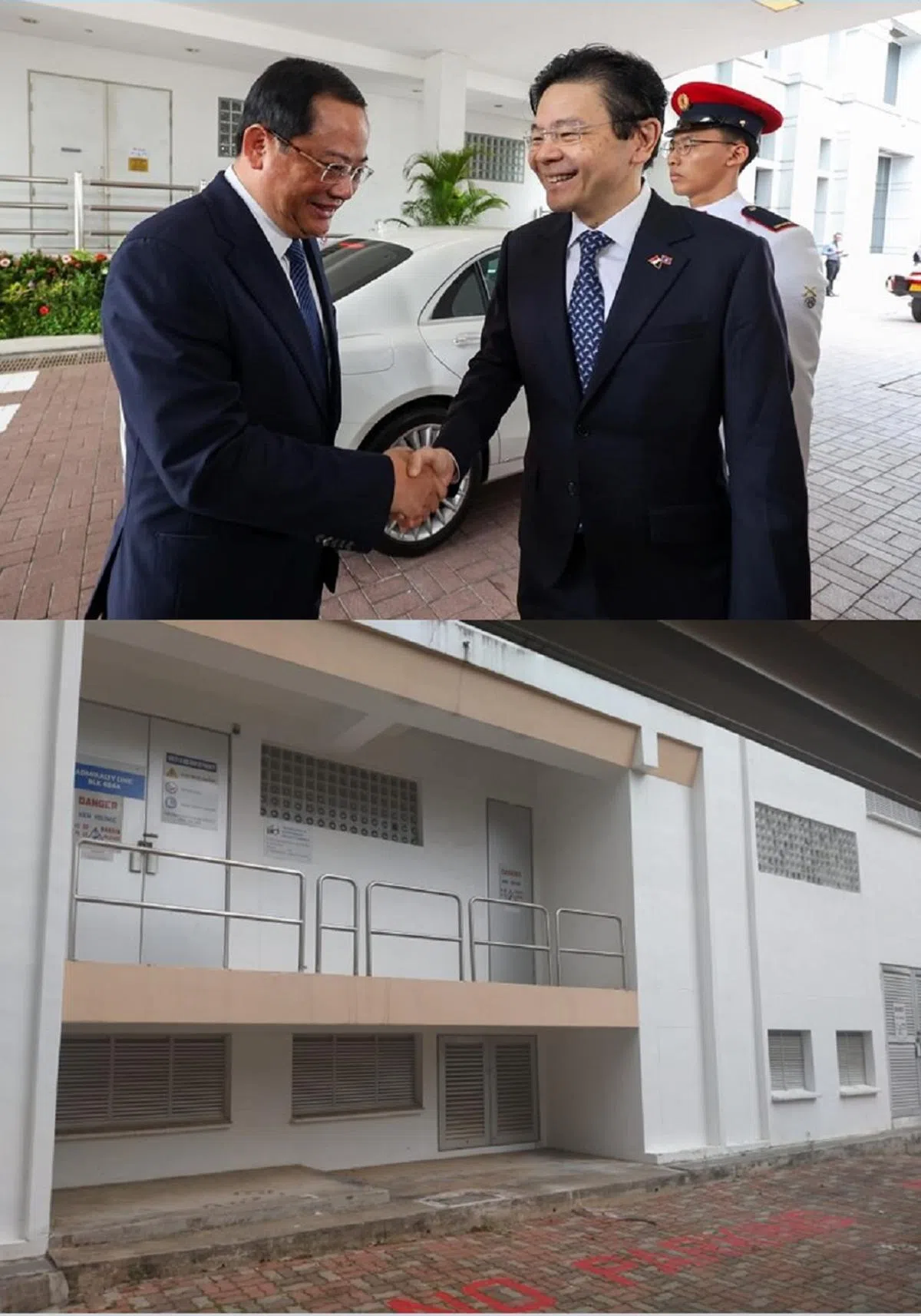 这间电机房下方的百叶窗前如果也摆上植物，会不会更像国会大厦了呢？（黄循财脸书 / 红蚂蚁制图）