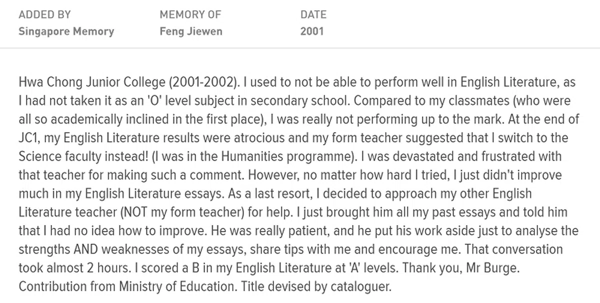  （截自Singapore Memory Project网站） 