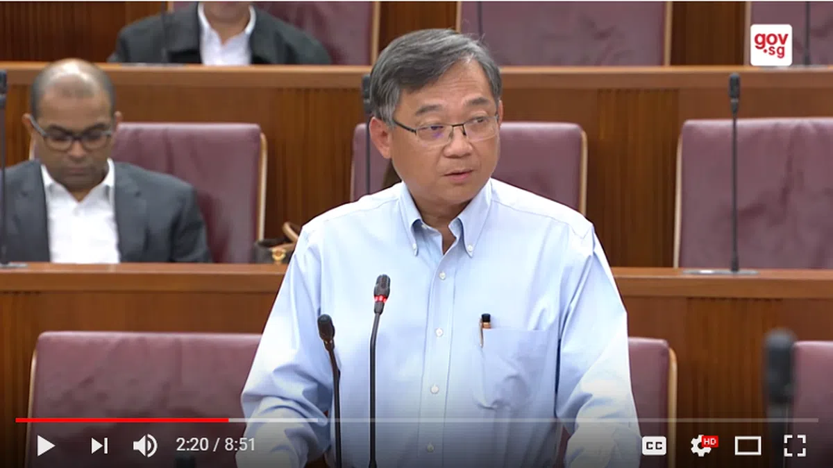  卫生部长颜金勇。（Gov.sg视频截图） 