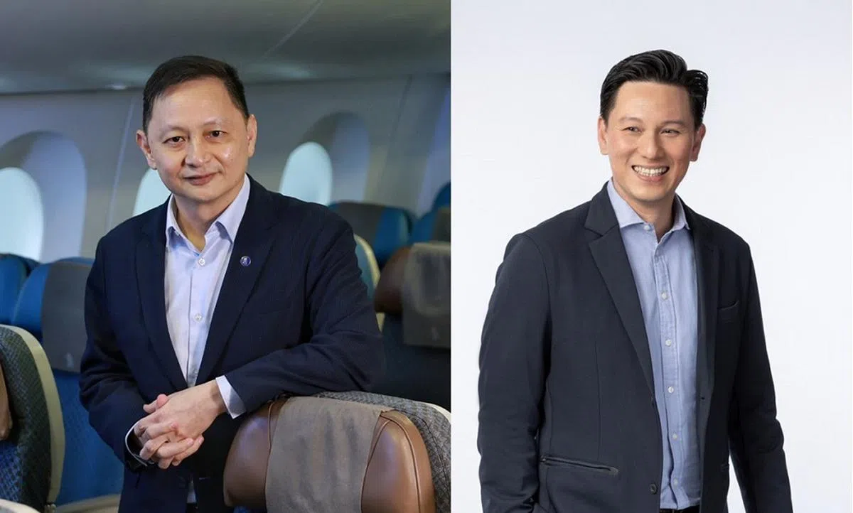新航总裁吴俊鹏（左）与新翔集团公司总裁兼首席执行官莫智雄。（红蚂蚁制图）