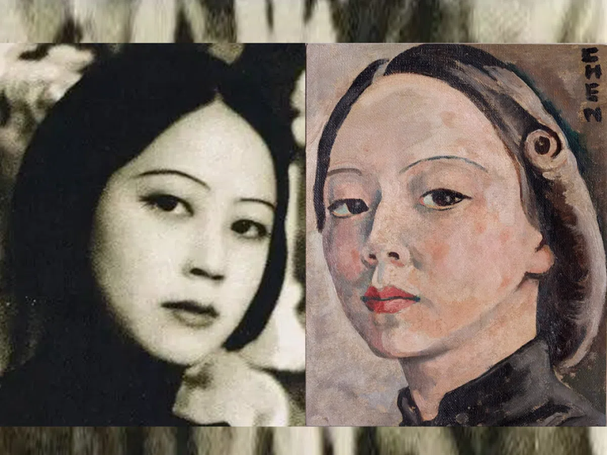  先驱女画家张荔英自画像。（互联网） 