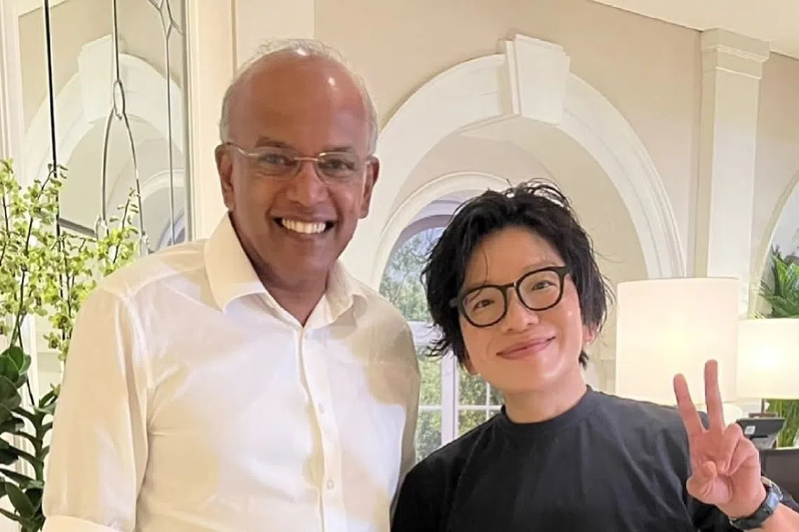 尚穆根（左）与刘俐伶（右）。