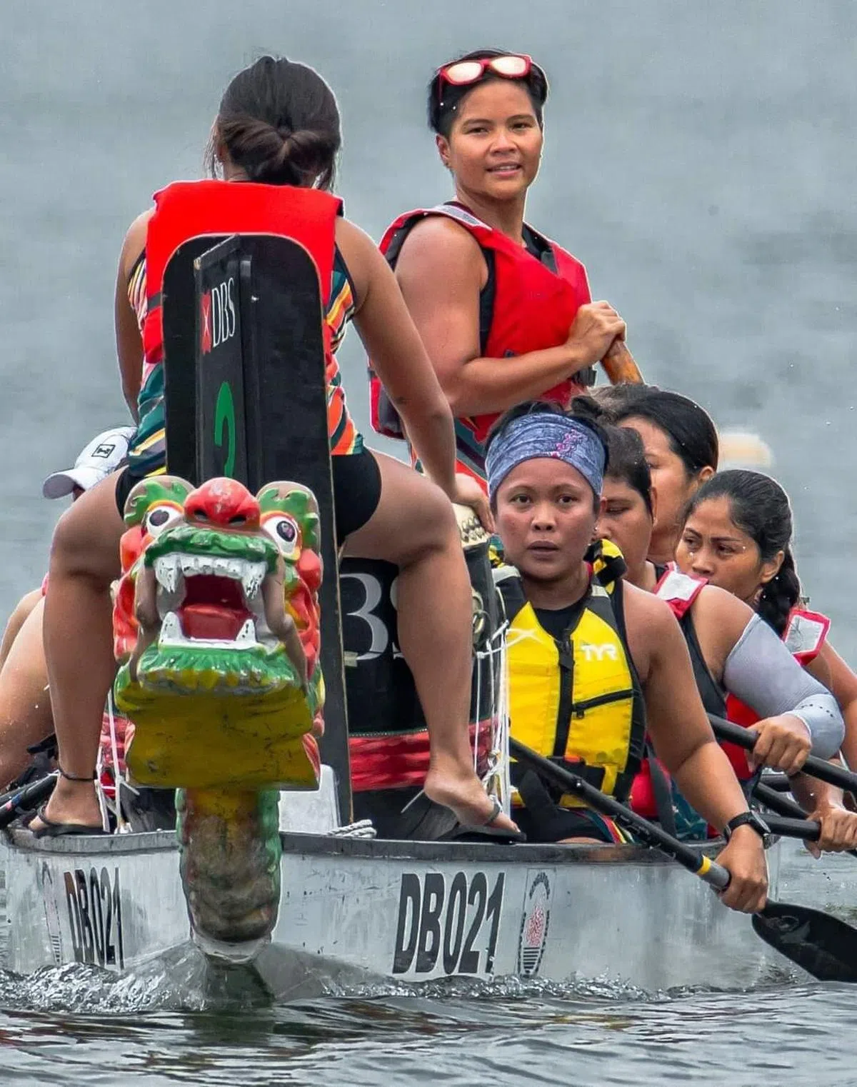 划龙舟训练。（安妮提供）