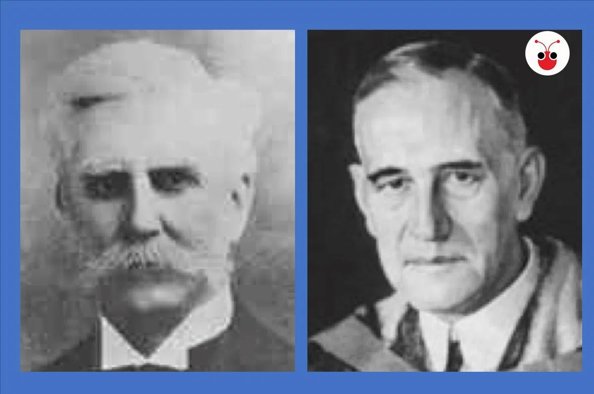 左为金文泰·史密斯爵士（Sir Cecil Clementi Smith)，右为他的侄子丝丝·金文泰爵士（Sir Cecil Clementi ）。（维基百科）