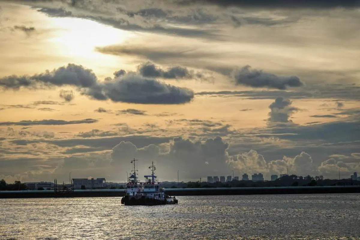  兀兰海滨公园的夕阳。（李显龙摄） 